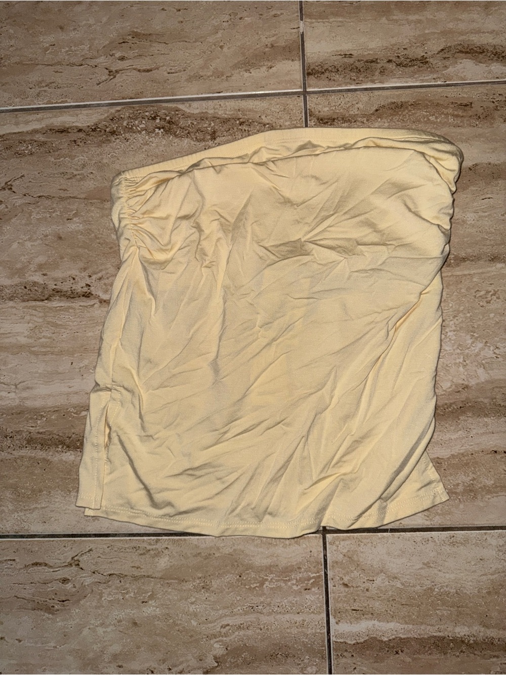Women’s Strapless Tube Skirt - Yellow